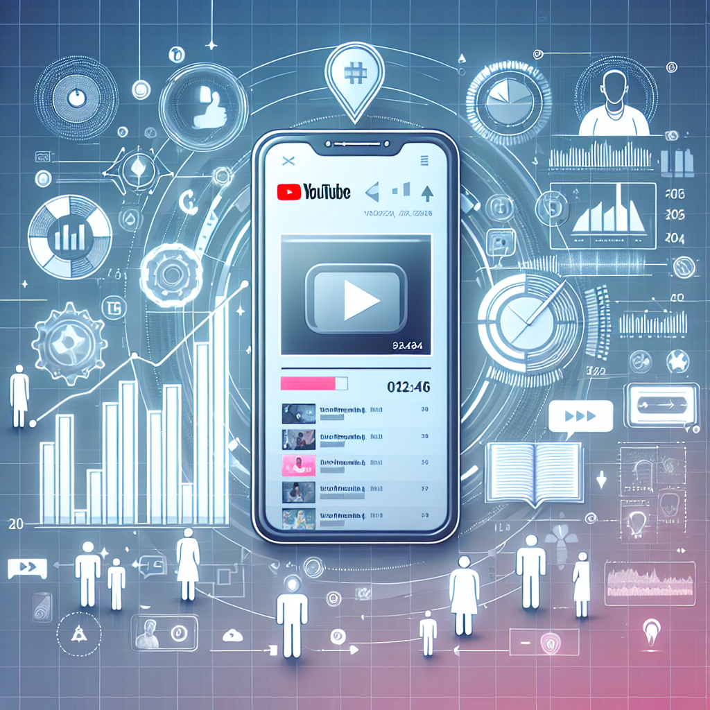 מסך מחשב עם ממשק יוטיוב שמציג ספירת צפיות עולה, לצד גרפים וחצים שמסמלים עלייה בחשיפה. התמונה ממחישה את נושא קניית צפיות ביוטיוב והשגת תוצאות בצורה מקצועית.