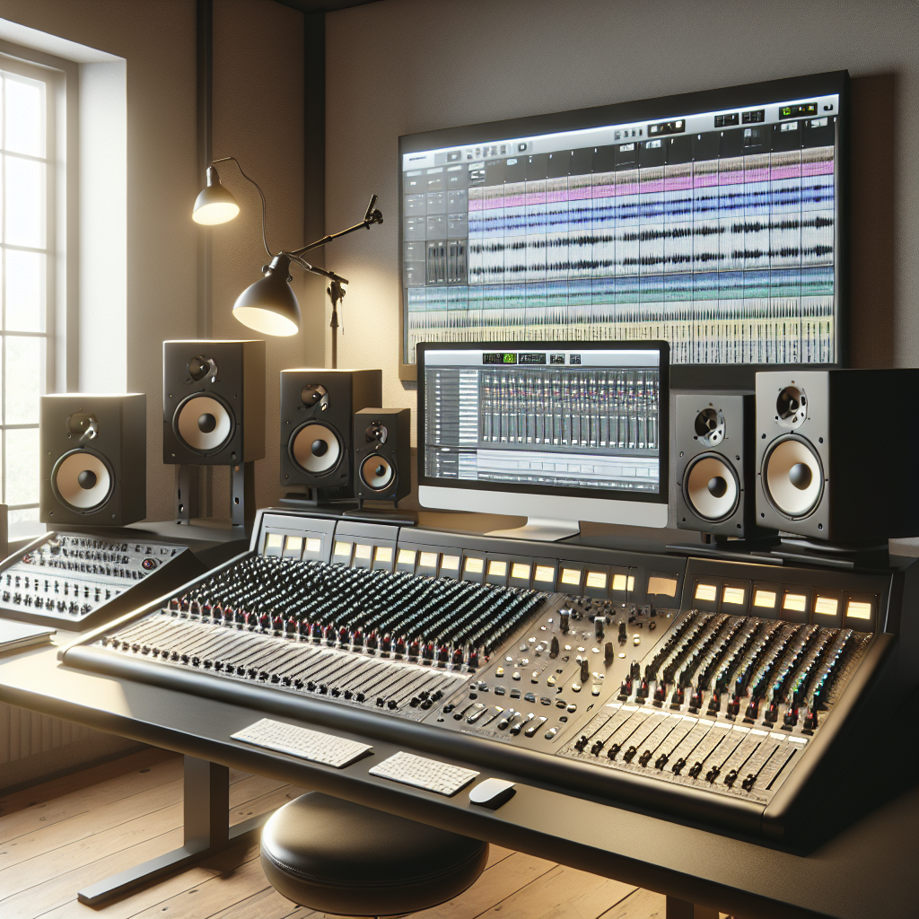 אולפן הקלטות מקצועי ומתקדם עם מיקסר, מסכי מחשב, רמקולים מקצועיים ומיקרופונים איכותיים – משקף את הסודות שמבדילים אולפן הקלטות ברמה גבוהה
